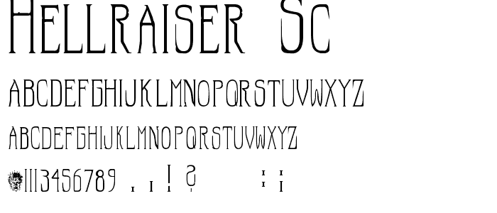 Hellraiser SC font